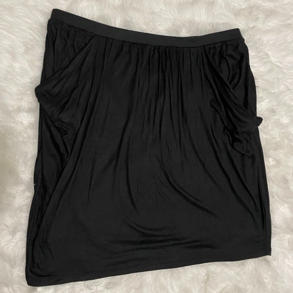 Victoria's Secret Drapey Pocket Lined Black Miniskirt Large - Picture 6 of 13